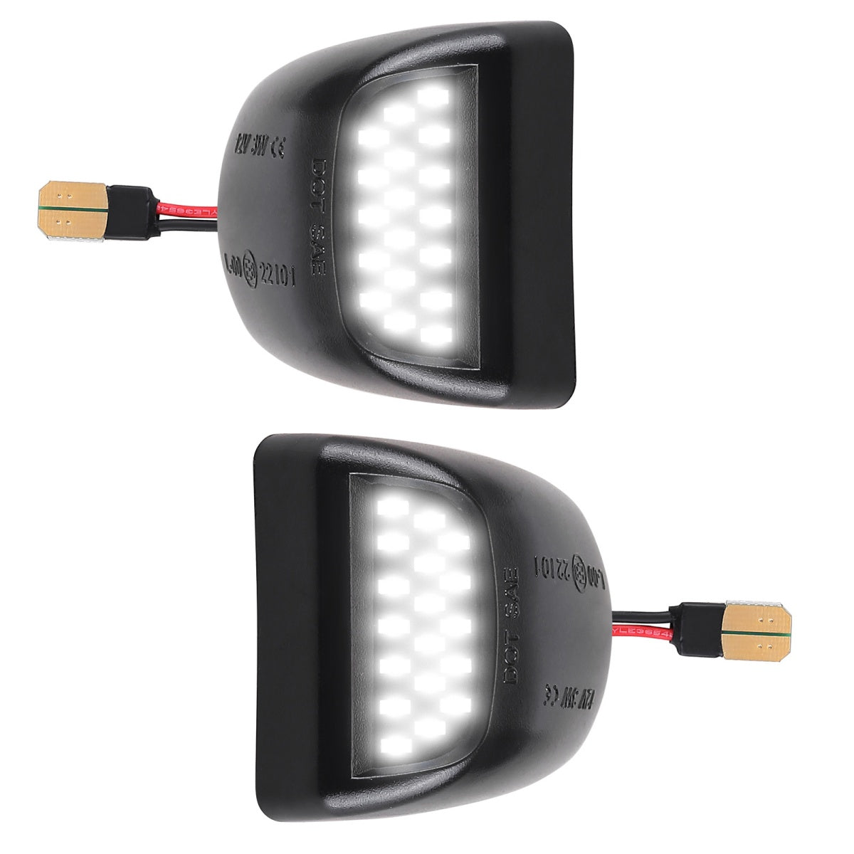 CarpartsX 2PCS LED License Plate Light 12V, Rear View Lamp Replacement 22794700, Compatible with Chevrolet Silverado GMC Sierra Pickup Trucks