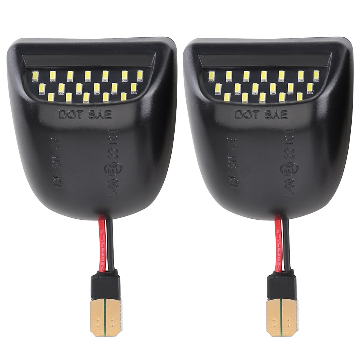 CarpartsX 2PCS LED License Plate Light 12V, Rear View Lamp Replacement 22794700, Compatible with Chevrolet Silverado GMC Sierra Pickup Trucks