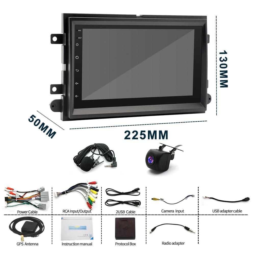 CarpartsX 7" Android 13 Car Stereo for 2004-2014 Ford F150/F250 – Wireless CarPlay & Android Auto, 4+64GB, AHD Backup Camera, Microphone, GPS(no USB model)