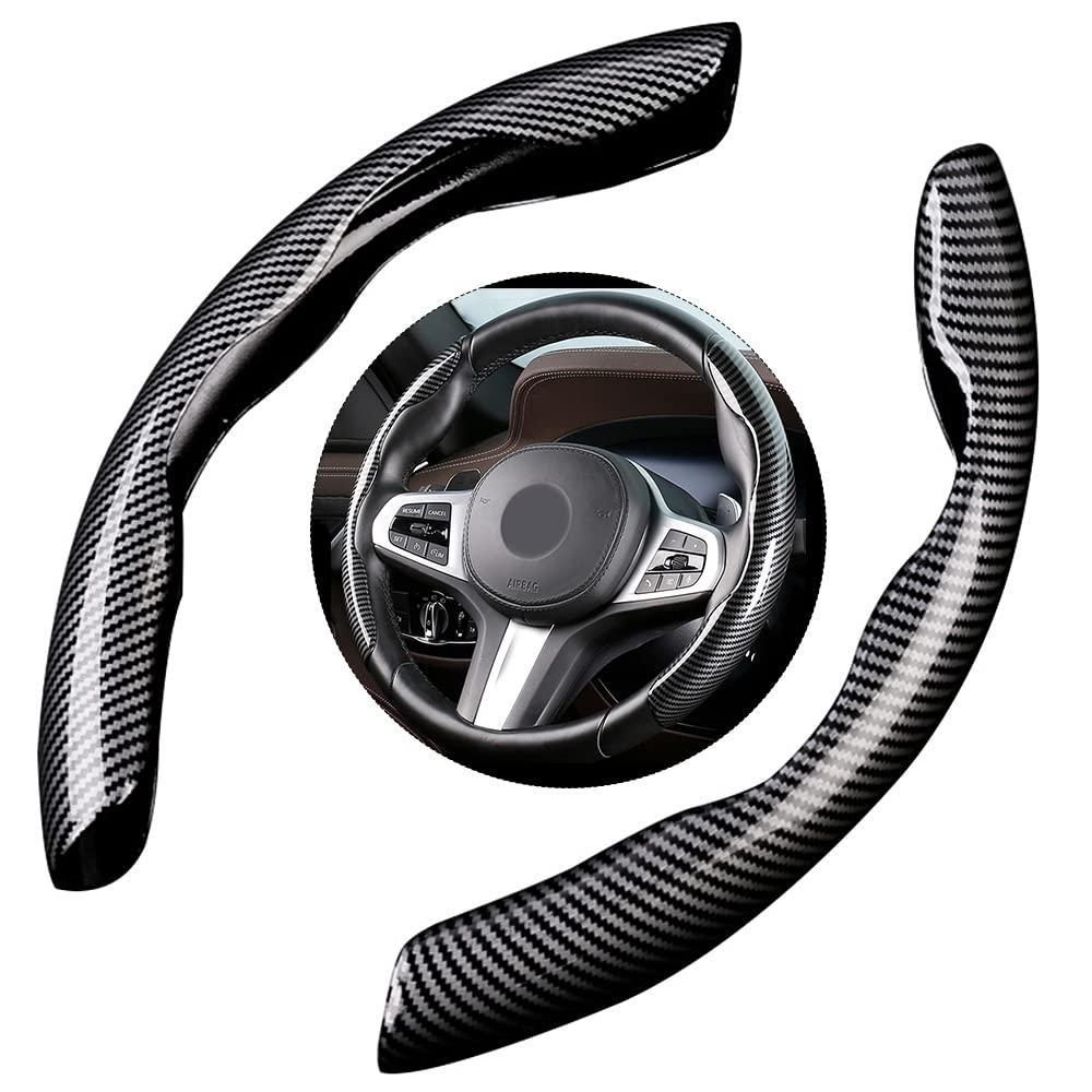 CarpartsX Universal Leather Steering Wheel Cover for Fall Gift, 1 Set Durable Non-slip Steering Wheel Protector, Car Interior Accessories, Fits 99% of Cars, Car Accessories, Gift for Girlfriend - CarpartsX universal automotive interior accessory