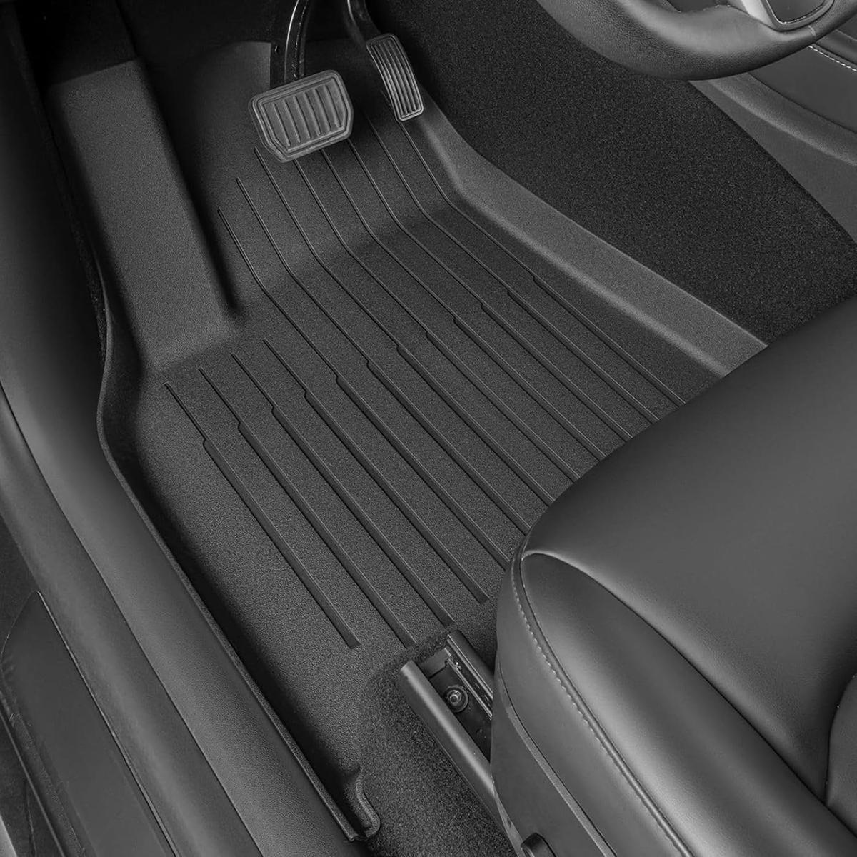 CarpartsX Premium 2021-2023 Tesla Model 3 Floor Mats 6-Piece Set | Extra-Thick TPE All-Weather Liners | Custom Fit, Pet & Child-Friendly Protection