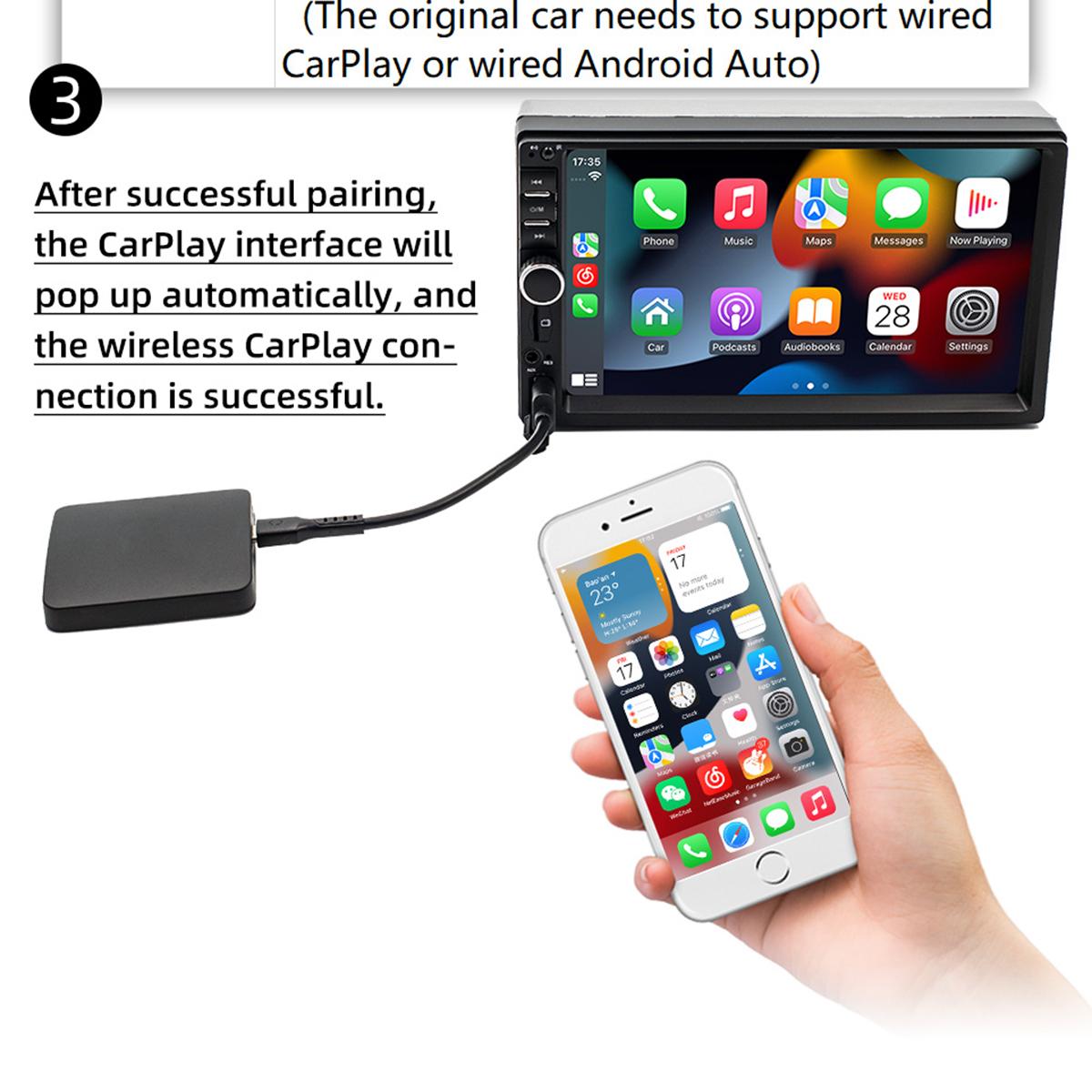 CarpartsX Wireless CarPlay & Android Auto Adapter – Bluetooth 5.0 CarPlay Box for Cars, Plug & Play Car Multimedia Converter