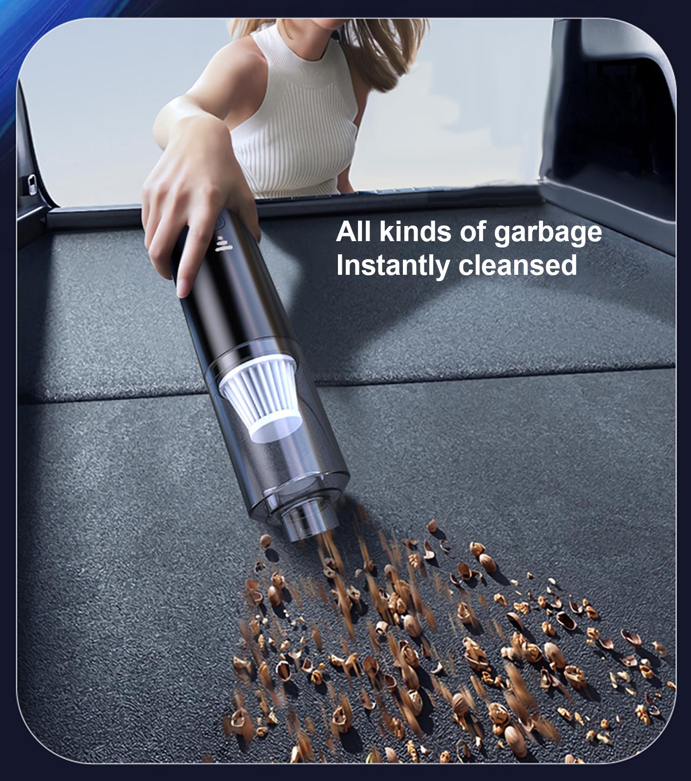 CarpartsX Power Brand 4000Pa Cordless Vacuum Cleaner Wet Dry Inflator for Car & Home No Warranty Included High-Power Handheld Car Vacuum Cleaner