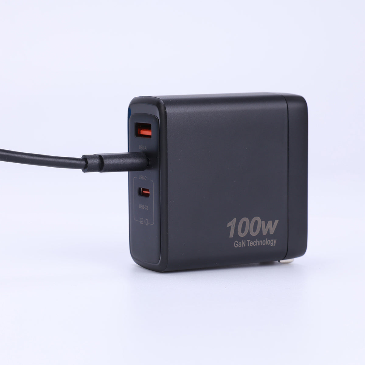 CarpartsX GaN Technology 100W 3-Port Fast Charger Ultra-Compact PD Compatible for MacBook iPhone Samsung Travel Charger with Cable Motion Detection Nanny Cam Charger