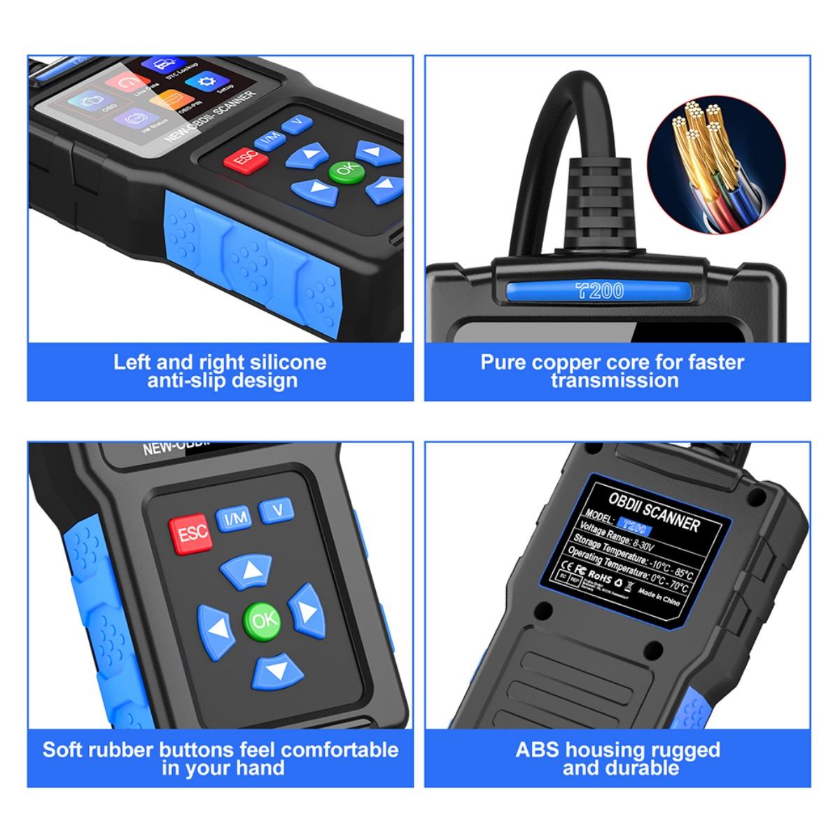 CarpartsX OBD2 Scanner Car Diagnostic Tool – Read & Clear Engine Error Codes, Check CEL, Emissions Readiness Check for All OBDII Vehicles