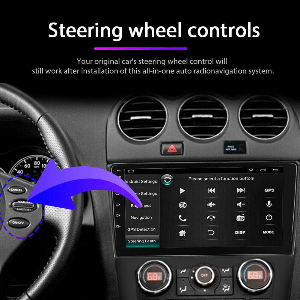 CarpartsX for Nissan Altima 2008-2012 Android 13 Car Stereo with Wireless CarplayAndroid Auto WiFi GPS Navigation Radio Player HD Touchscreen Audio WiFi Backup Camera Multimedia Head Unit(Manual AC)