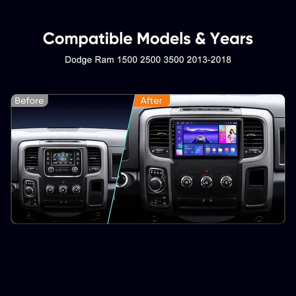 2+32G Android 13 Car Stereo for Ram 1500 2500 3500 (2013โ2019), 9 Inch Touchscreen Radio with CarPlay & Android Auto, Backup Camera, GPS, FM/RDS, DSP, SWC