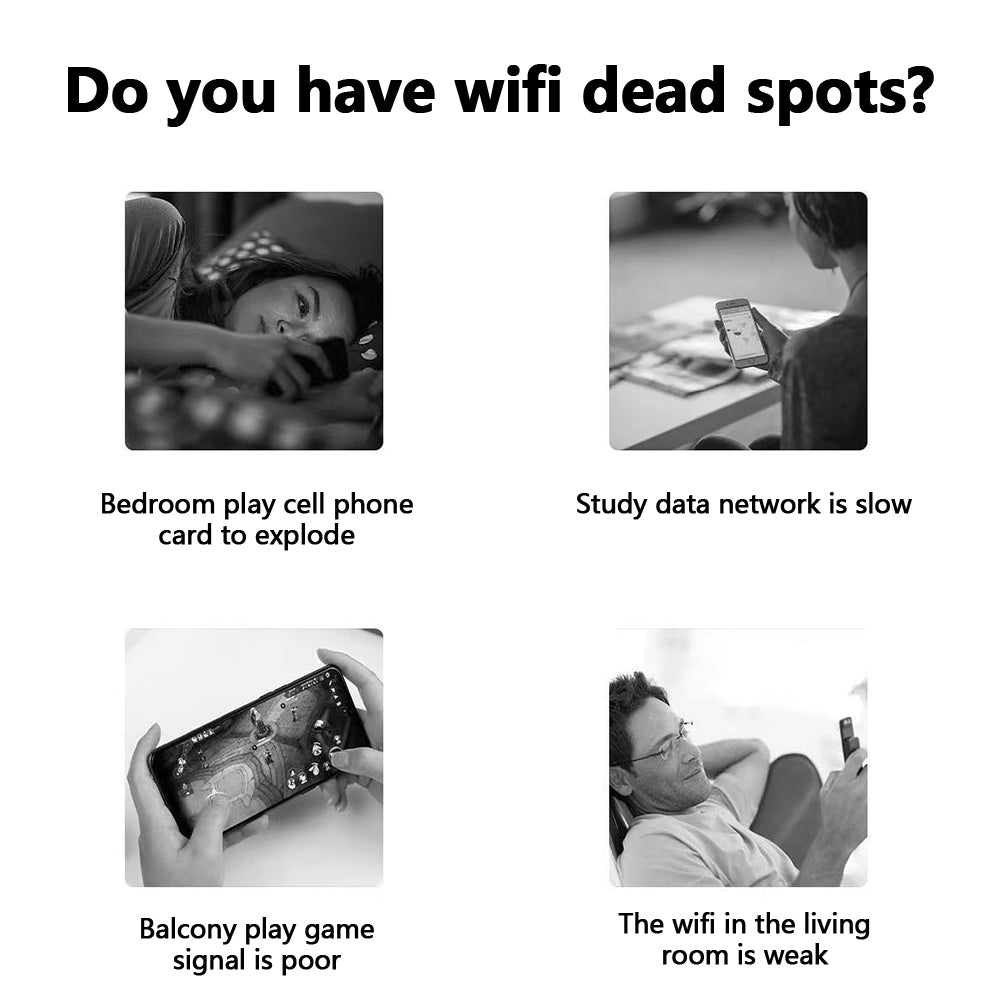 Signal Extender 5G High-Speed Expansion WiFi Booster Dual Band 1200M Wireless Network Signal Booster for Indoor and Home Use US Plug White