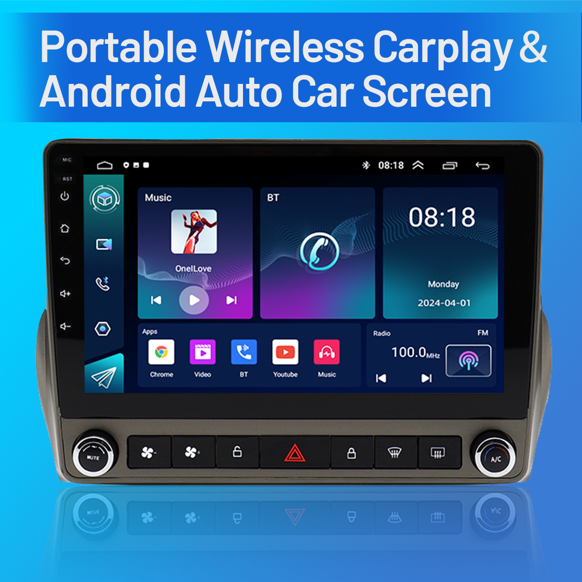 CarpartsX 2010-2015 Chevrolet Camaro Android 13 Car Navigation 9-inch Built-in CarPlay + Android Auto/2+32GB + AHD Camera + Microphone