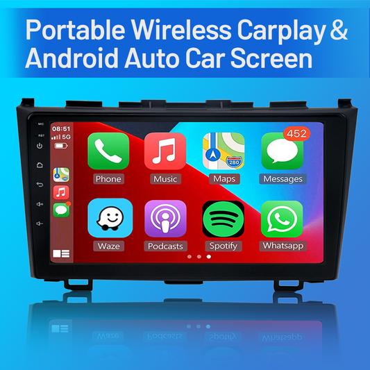 CarpartsX 2G+32G Android Car Radio Stereo for Honda CRV 2007-2011 Wireless Apple CarPlay Android Auto Bluetooth 9 Inch Touch Screen GPS Navigation Head Unit Upgrade Radio Mirror Link WiFi Backup Camera Mic