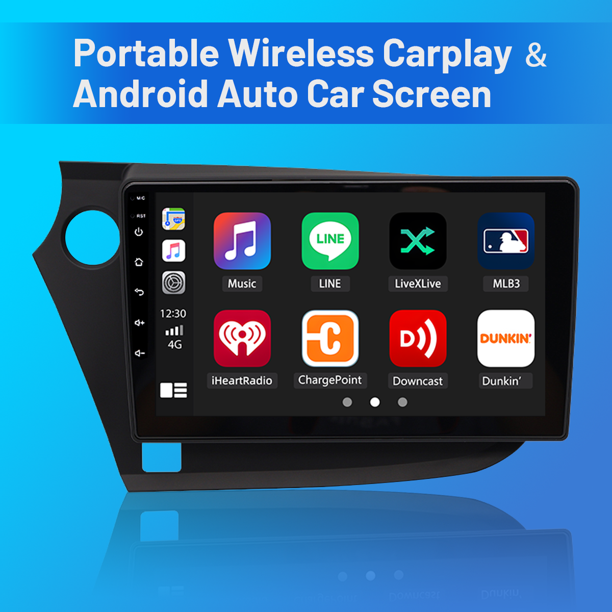 CarpartsX Applicable to 09-14 Honda Insight (left peptide) Android 13 car navigation 9 inches built-in Carplay + Android auto / 4 + 64G + AHD camera + microphone