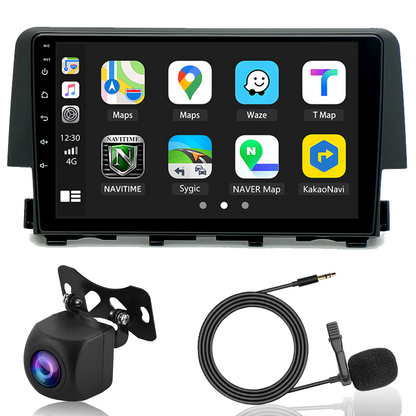 CarpartsX Carplay 4+64G Android 13 Car Stereo Radio GPS Compatible for 2016-2020 Civic