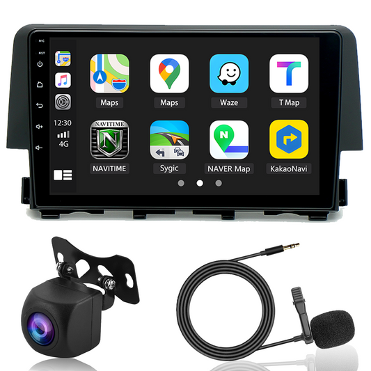 CarpartsX Carplay 4+64G Android 13 Car Stereo Radio GPS Compatible for 2016-2020 Civic