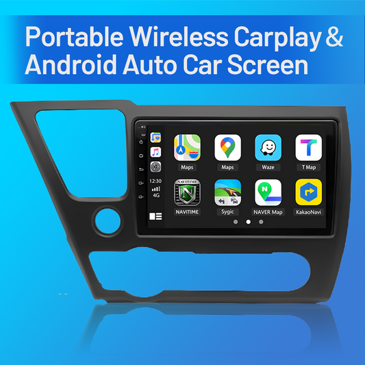 CarpartsX 【2+32G】Android 13 Car Stereo for Honda Civic 2013 2014 2015 2016 2017 with Apple Carplay&Android Auto,9 Inch Car Radio with Mirror Link Bluetooth FM/RDS Radio WiFi GPS SWC Dual USB+AHD Backup Camera