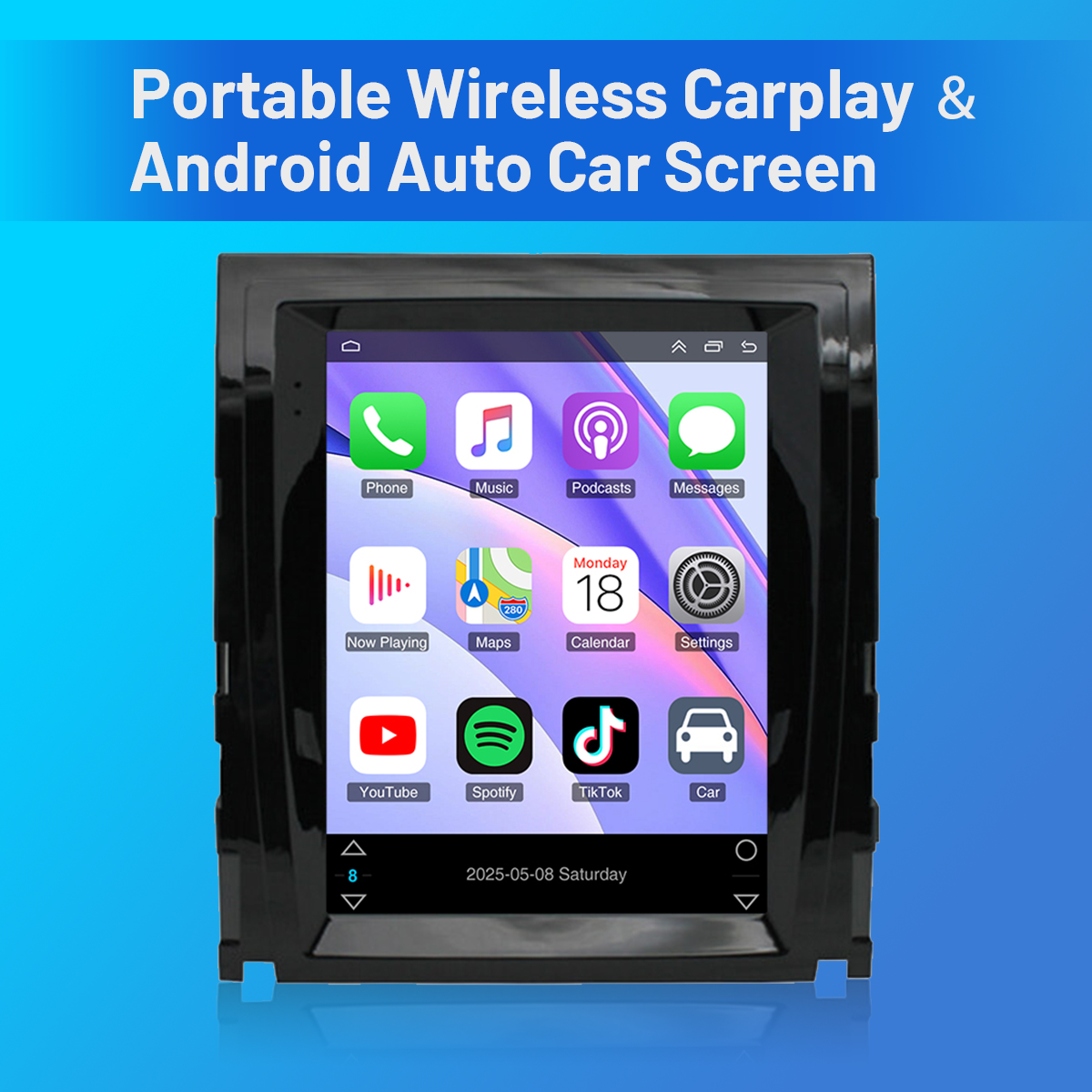 CarpartsX Applicable to 07-12 Cadillac Escalade/SLS Android 13 car navigation 9.7 inches built-in Carplay+Android auto/2+32G+AHD camera+microphone