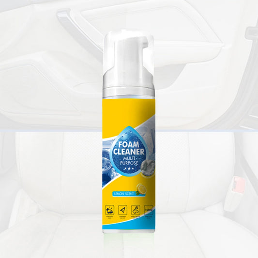 Car Interior Foam Cleaner Kit 150ML with Sponge & Wipe – All-Purpose Cleaning & Polishing Spray for Leather Seats, Dashboard, and Windows