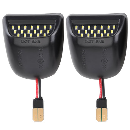 CarpartsX 2PCS LED License Plate Light 12V, Rear View Lamp Replacement 22794700, Compatible with Chevrolet Silverado GMC Sierra Pickup Trucks