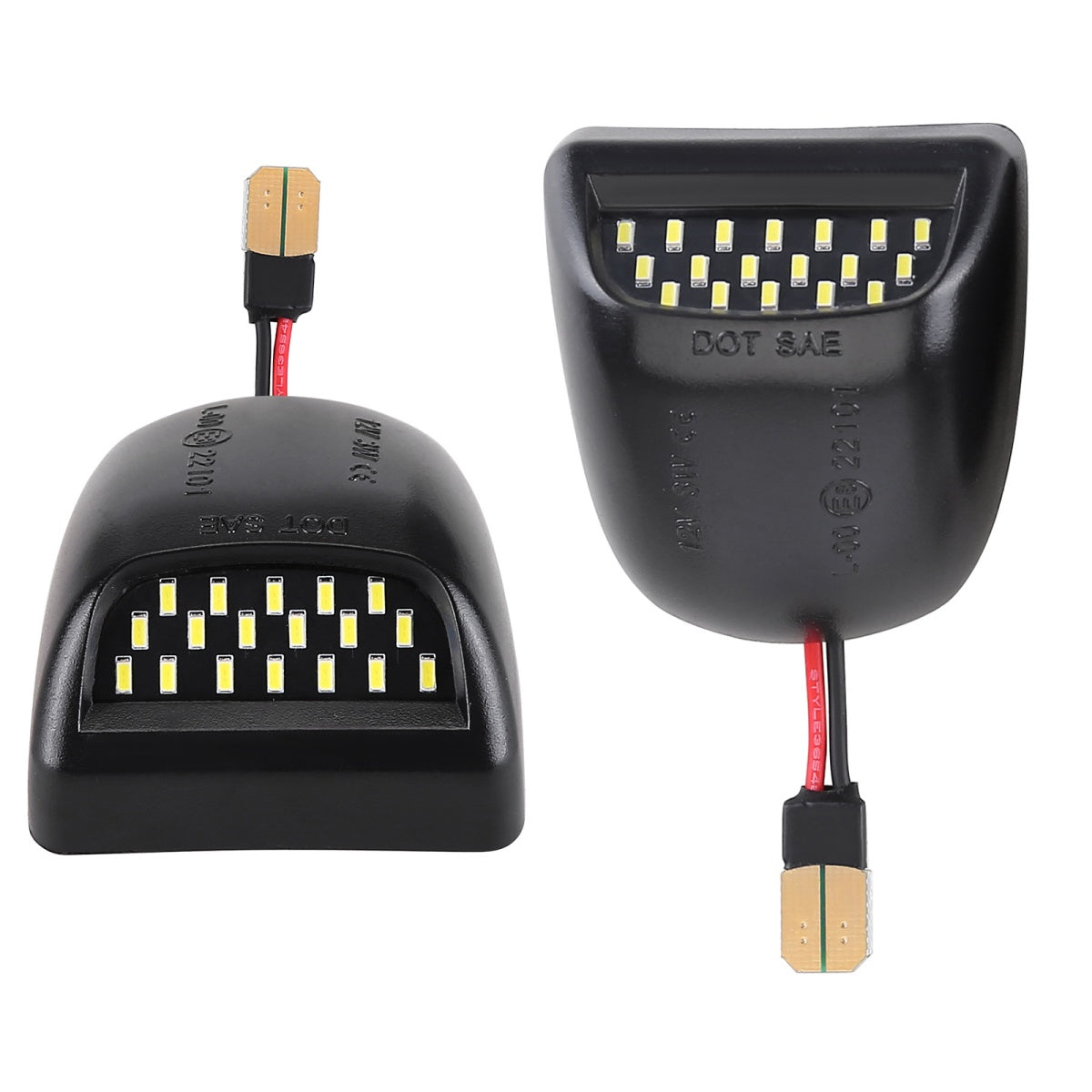 CarpartsX 2PCS LED License Plate Light 12V, Rear View Lamp Replacement 22794700, Compatible with Chevrolet Silverado GMC Sierra Pickup Trucks
