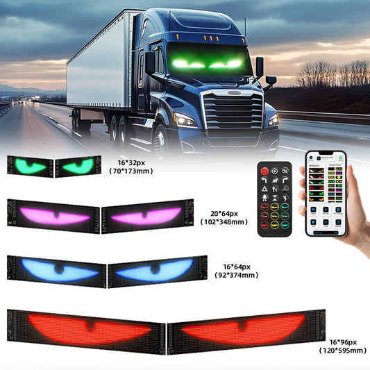 LED Car Sign with APP Control, DIY Text & Animation Display, USB Rechargeable Flexible Scrolling Screen for Carrs, Trucks & Storefront Windows