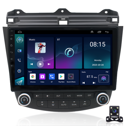 CarpartX 03-07 Honda Accord 7th Generation Android 13 Car Navigation 10 Inch Built-in Carplay + Android Auto / 2 + 32G + Four Light Camera