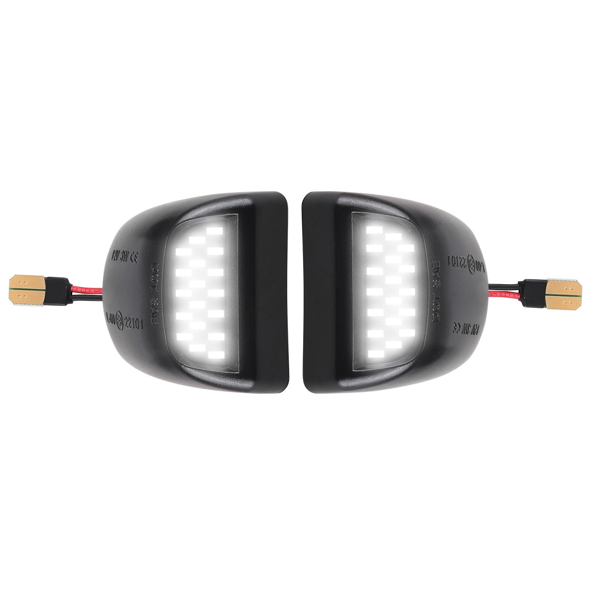 CarpartsX 2PCS LED License Plate Light 12V, Rear View Lamp Replacement 22794700, Compatible with Chevrolet Silverado GMC Sierra Pickup Trucks