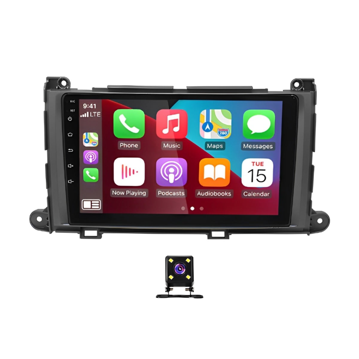 9" Android 13 Car Stereo for Toyota Sienna 2011-2014 – GPS Navigation, Apple CarPlay & Android Auto, Bluetooth, WiFi, DSP