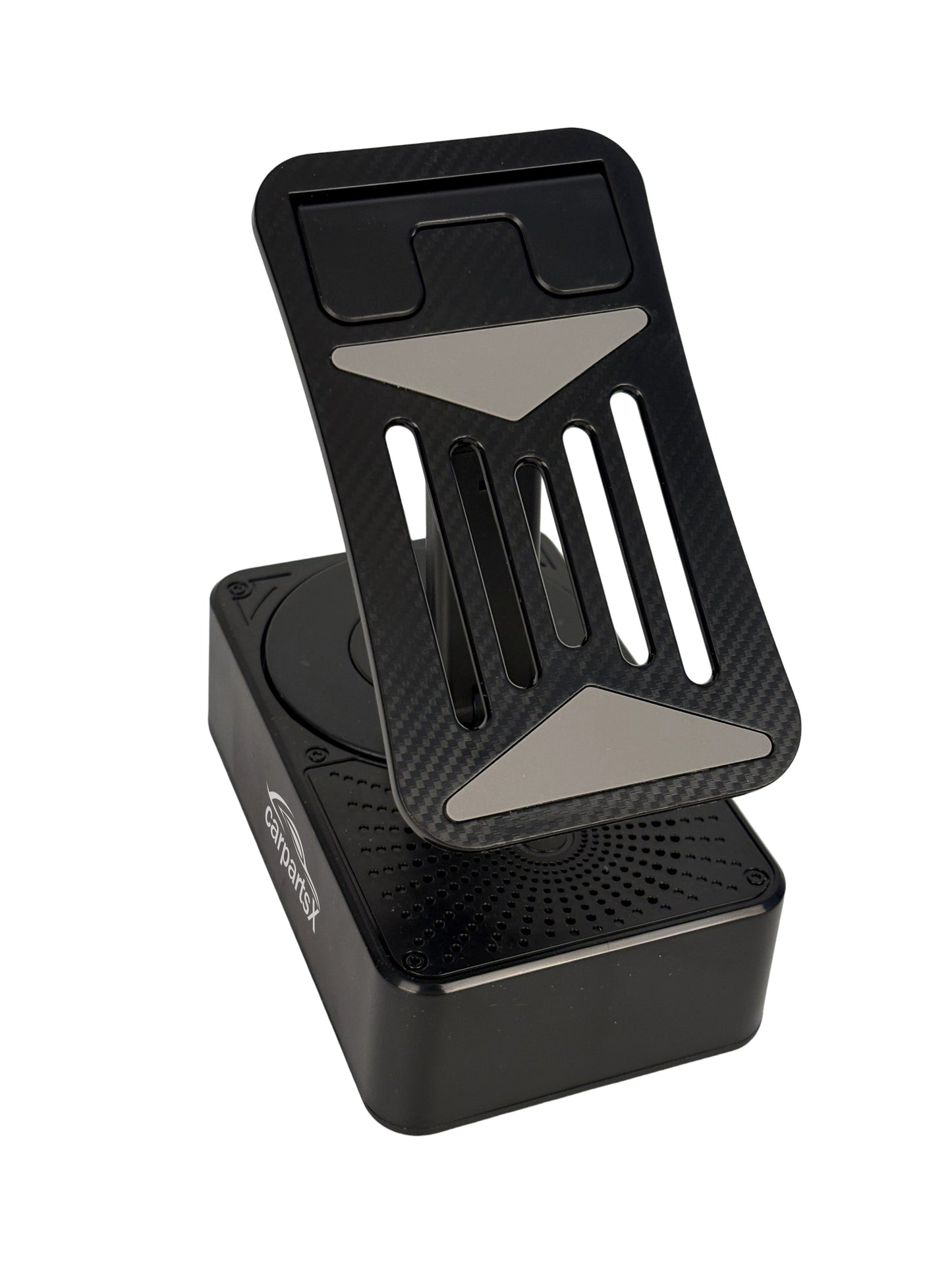 CarpartsX Cell Phone Holder 3 in 1 Bluetooth Smart Rotating Cell Phone Stand with Speaker Adjustable Phone Holder Longer Battery Life Charging Type-C Phone Stand for Women Men Gifts