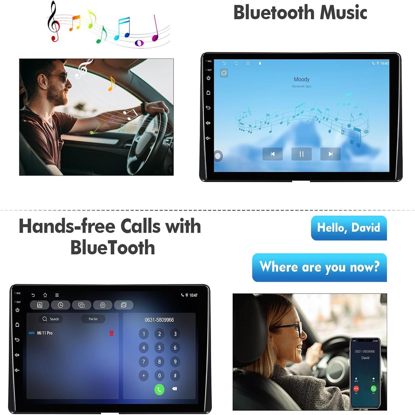 9" Android 13 Car Stereo for Toyota Sienna 2015-2018 – 2GB+32GB, Apple CarPlay & Android Auto, GPS, Bluetooth, WiFi, SWC, 4-LED Backup Camera