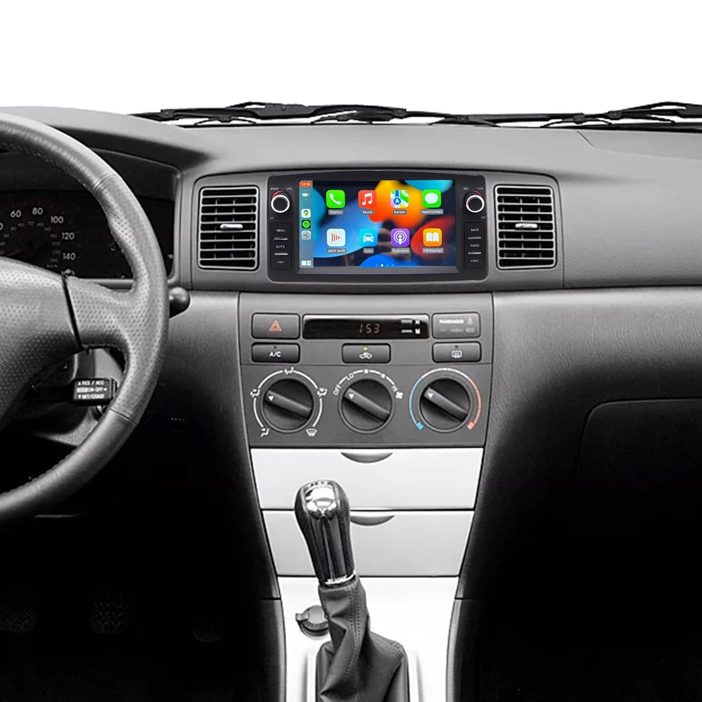 7" Android 13 Car Stereo for Toyota Corolla 2000-2006 – 4GB+64GB, Wireless CarPlay & Android Auto, GPS, Bluetooth, WiFi, FM, AHD Camera