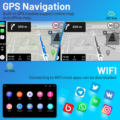 CarpartX 03-07 Honda Accord 7th Generation Android 13 Car Navigation 10 Inch Built-in Carplay + Android Auto / 2 + 32G + Four Light Camera