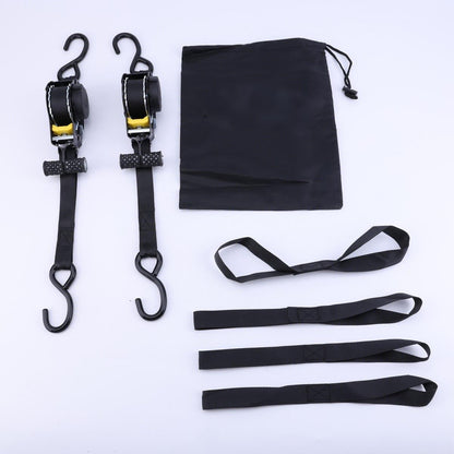 CarpartsX XiangE 2Pcs Retractable Ratchet Straps - Auto-Lock 1500lbs Capacity for Motorcycle Truck SUV Cargo Secure Tie Down Solution with S-Hooks