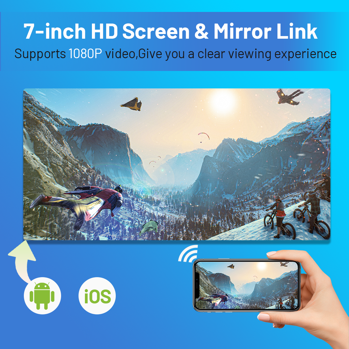 CarpartsX 4+64G Android 13 Car Stereo Radio GPS AHD Camera Microphone Compatible for CHRYSLER Chrysler 2007-2017