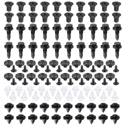 CarpartsX 100pcs Car Trim Panel Clips Bumper Pin Rivet 7 8 9mm Engine Compatible for TOYOTA & LEXUS Models