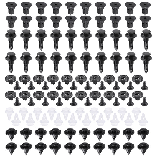 CarpartsX 100pcs Car Trim Panel Clips Bumper Pin Rivet 7 8 9mm Engine Compatible for TOYOTA & LEXUS Models