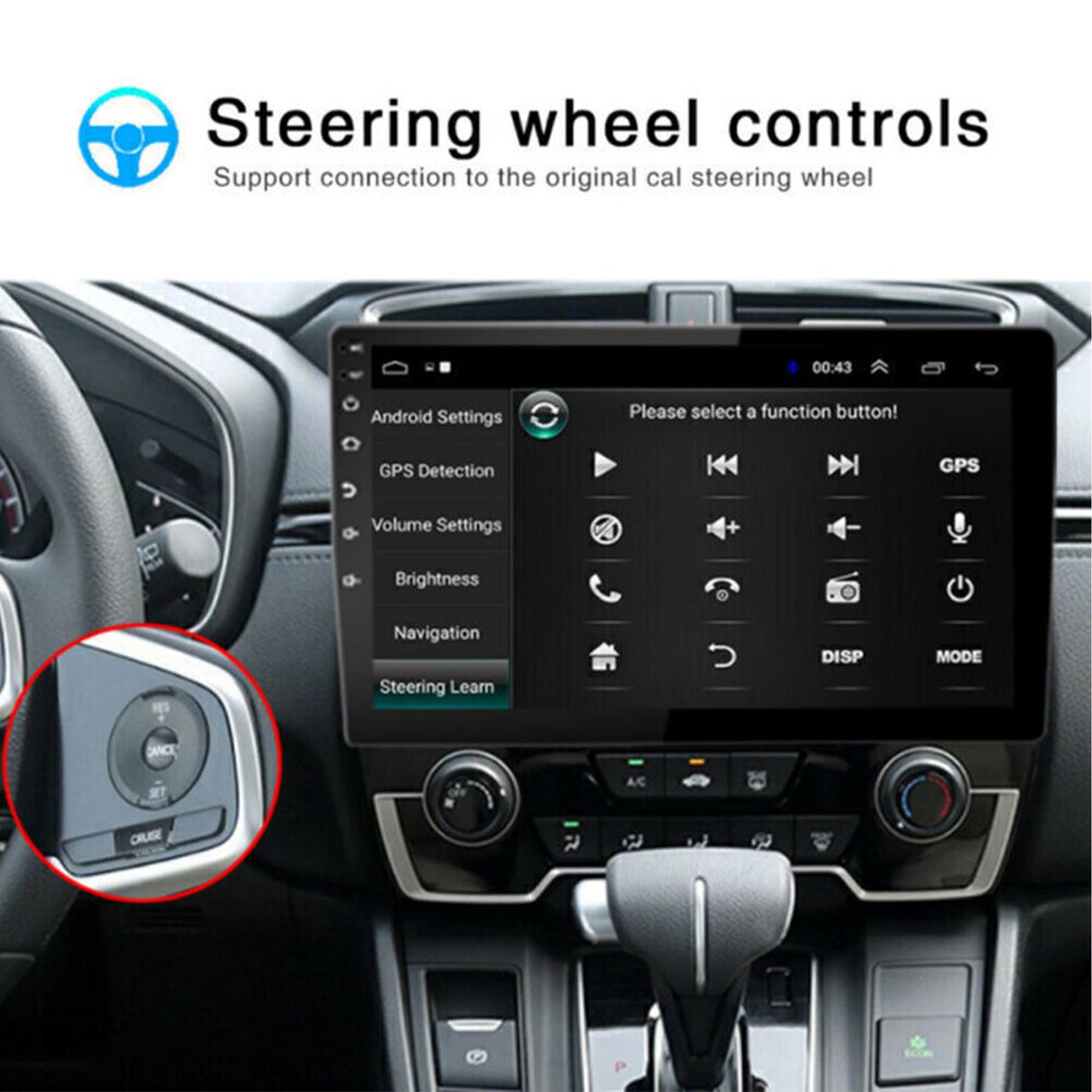 CarpartsX 8" Android 13 Car Stereo for Chevrolet/GMC/Buick - 2GB+32GB, Wireless CarPlay, Android Auto, GPS, Bluetooth, AHD Camera&Mic, SWC, WiFi