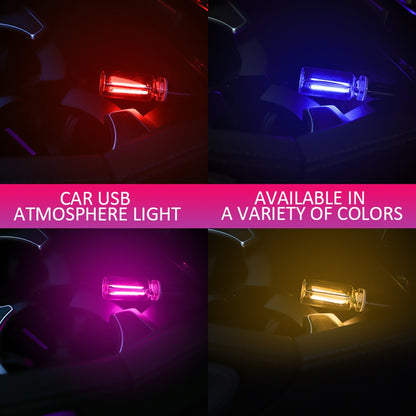 CarpartsX Car USB LED Night Light, Touch Dimmable Glass Bottle Lamp, Portable Mini Ambient Light Plug & Play for Auto Interior or Bedroom Decor