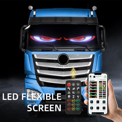CarpartsX LED Car Sign with APP Control, DIY Text & Animation Display, USB Rechargeable Flexible Scrolling Screen for Carrs, Trucks & Storefront Windows
