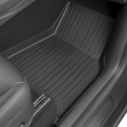 CarpartsX Premium 2021-2023 Tesla Model 3 Floor Mats 6-Piece Set | Extra-Thick TPE All-Weather Liners | Custom Fit, Pet & Child-Friendly Protection