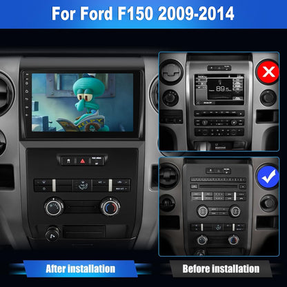 CarpartsX 9" Android 13 Car Stereo for Ford F150 (2009-2014) - Wireless CarPlay, Android Auto, GPS, DSP, Bluetooth, SWC, 4GB+64GB, AHD Camera&Mic