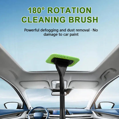 CarpartsX Car Windshield Cleaning Tool| Window Cleaning Kit With 180° Rotatable Head+ 5 Reusable Microfiber Pads|Auto Washing Brush for Car,Trucks, SUVs & Home Windows