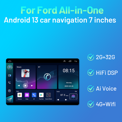 CarpartsX [4G+64G ] Android 13 Car Stereo Radio for Ford Transit MK7/Wireless CarPlay Radio & Android Auto,7inch Touch Screen Radio Support GPS Navigation WiFi HiFi Bluetooth FM + AHD Backup Camera
