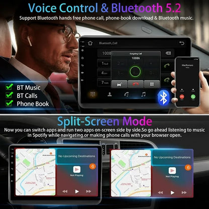 CarpartsX 9" Wireless Carplay Android Auto Car Radio for Chrysler 200 200C 200S 2015-2019 Android13 Stereo with Touch Screen Support SWC WiFi DSP Bluetooth 4+64G