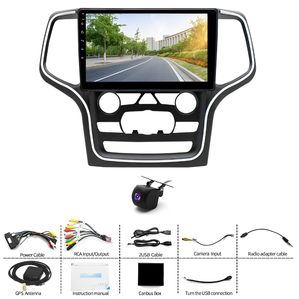 CarpartsX 10inch Car Stereo Radio GPS Navigation Compatible for GrandCherokee 2014-2022 Android 13