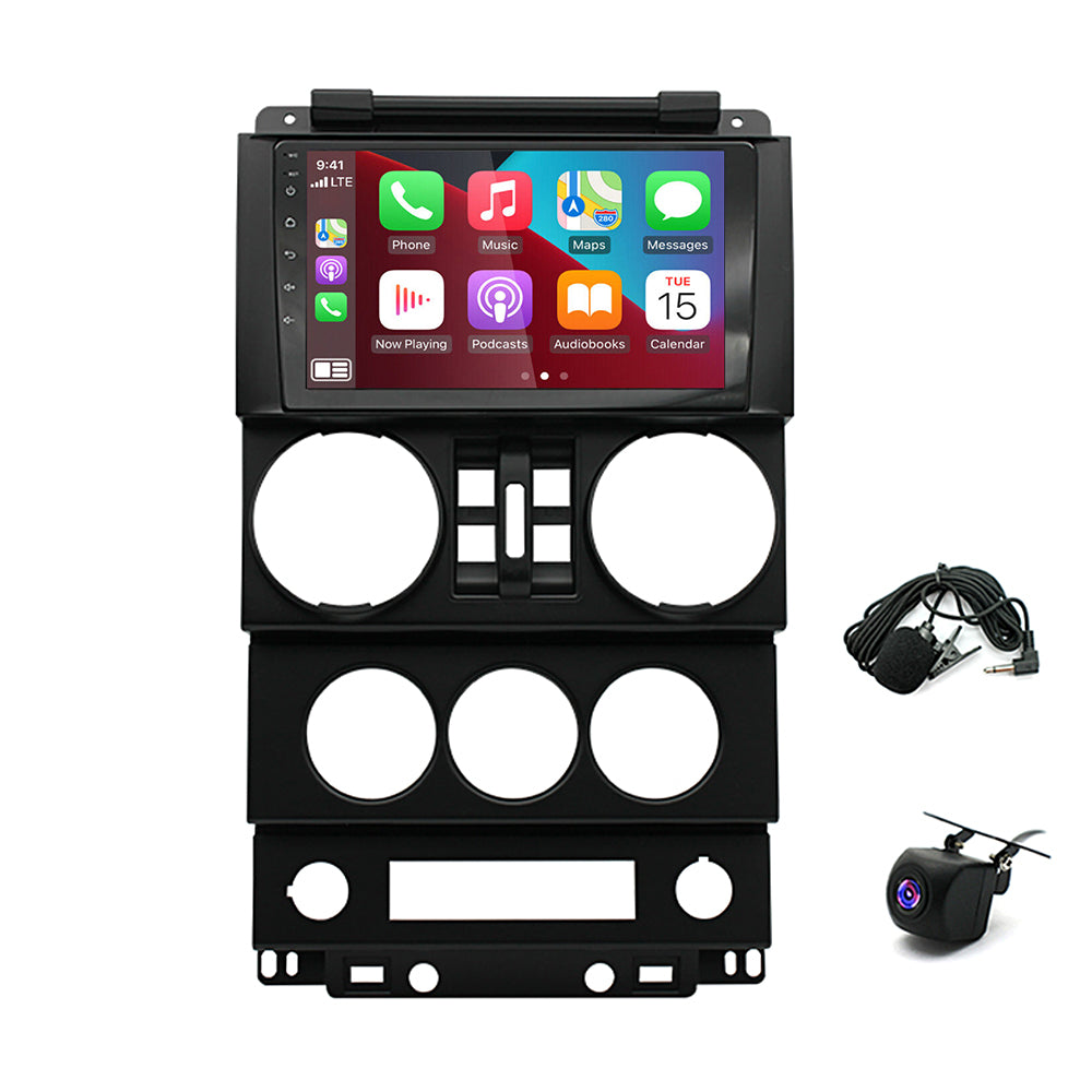 CarpartsX 9inch Car Stereo Radio Car-play GPS Wifi Compatible forWrangler JK 4-door 2007-2012 Android 13