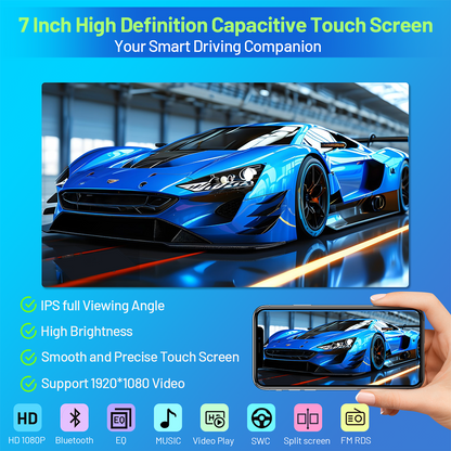 CarpartsX 04-14 Ford F250 Android 13 Autonavigation 7 Zoll integriertes Carplay + Android Auto / 2 + 32G 