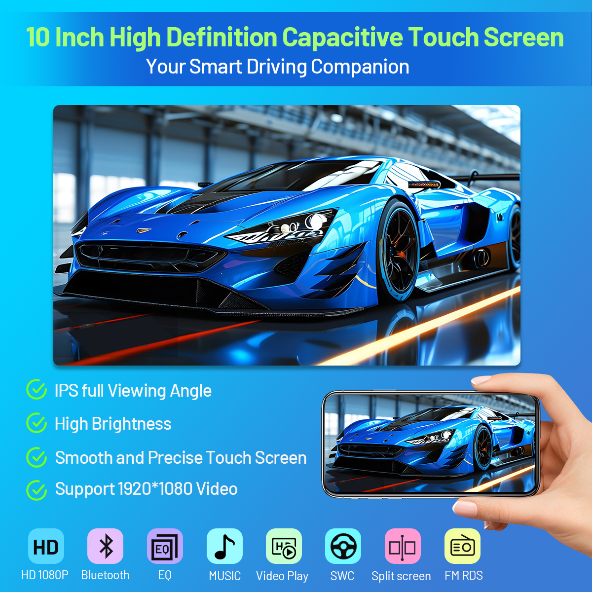 CarpartsX Android 13 Car Radio Stereo for Lexus IS250 IS300 IS200 IS220 IS350 2005-2012 Wireless CarPlay Android Auto GPS Navigation 10 inch Touch Screen Bluetooth WiFi Unit Back Camera