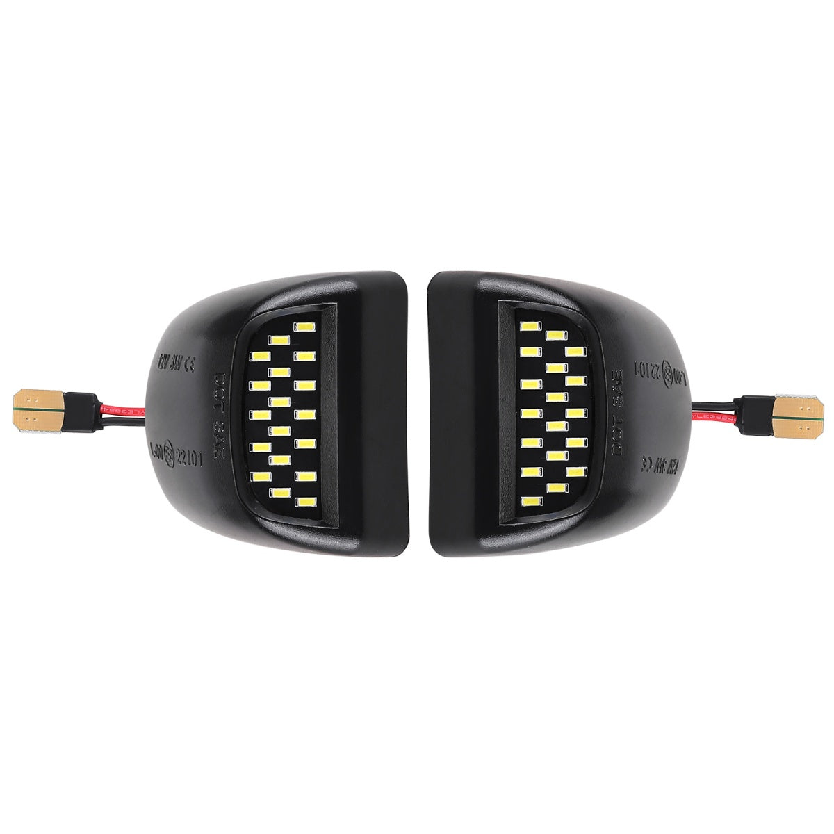CarpartsX 2PCS LED License Plate Light 12V, Rear View Lamp Replacement 22794700, Compatible with Chevrolet Silverado GMC Sierra Pickup Trucks