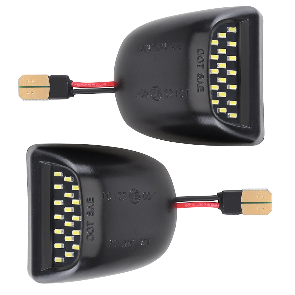 CarpartsX 2PCS LED License Plate Light 12V, Rear View Lamp Replacement 22794700, Compatible with Chevrolet Silverado GMC Sierra Pickup Trucks