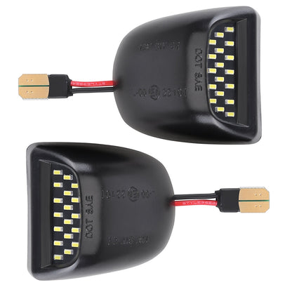 CarpartsX 2PCS LED License Plate Light 12V, Rear View Lamp Replacement 22794700, Compatible with Chevrolet Silverado GMC Sierra Pickup Trucks