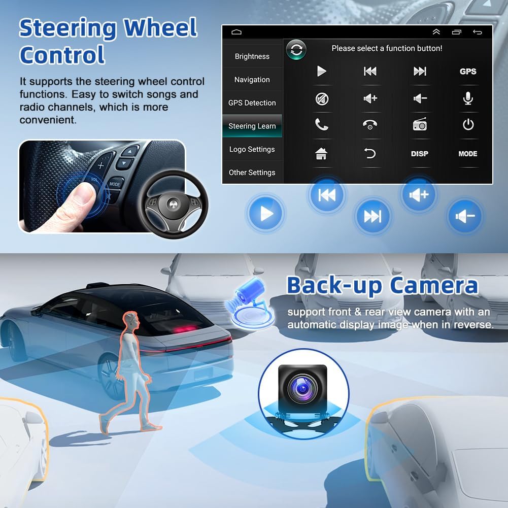 CarpartsX 9" Android 13 Car Stereo for Hyundai Sonata 2015 2016 2017 HD Touch Screen 2 Din Car Radio Receiver w/Wireless Carplay Android Auto GPS Navigation Bluetooth Mirror Link SWC Backup Camera Mic, 2+32G